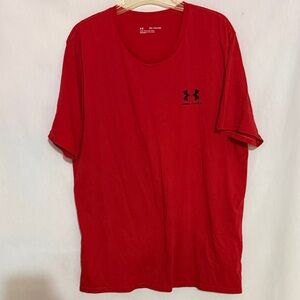 Under Armour Men's Red Short-Sleeve Crew Neck Tee, Size XXL, MAKE AN OFFER!!!